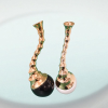 Modern Gold & Ceramic Sculptural Vases – Black & White