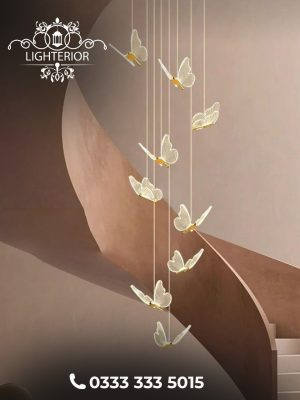 Golden Butterfly Crystal Chandelier