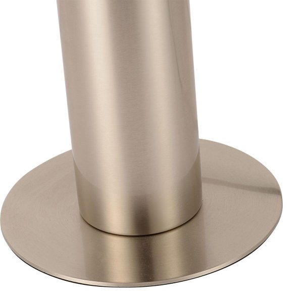 Futuristic Smoked Glass & Brushed Steel Table Lamp