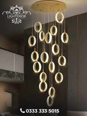 Golden Halo Ring Chandelier