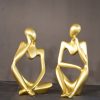 DSC_0668 Modern Abstract Gold Thinking Sculptures