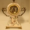 Victorian Floral Porcelain Mantel Clock