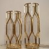 Geometric Gold Candle Holder