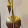 DSC_0857 Contemporary Gold Disc Floor Lamp with Textured Metal Shades