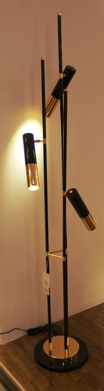 DSC_0858 Modern Gold Dome Floor Lamp with Marble Base