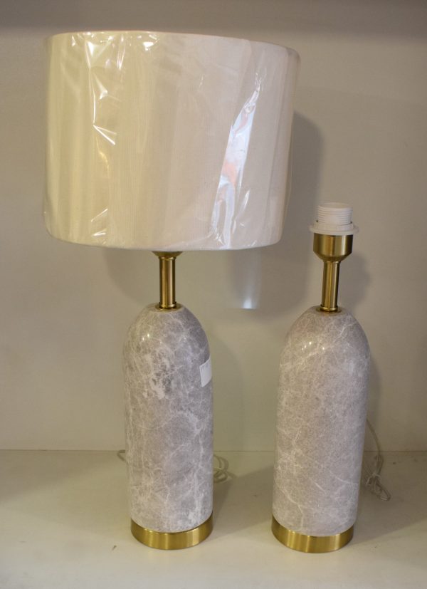 Elegant Marble & Brass Table Lamps
