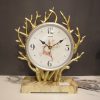 Golden Deer Forest Table Clock