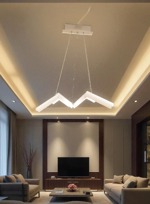 V-Shaped Modern Hanging Light – Elegant White Finish