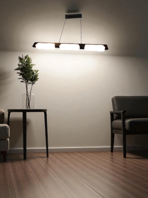 Rectangular Glow Linear LED Hanging Light