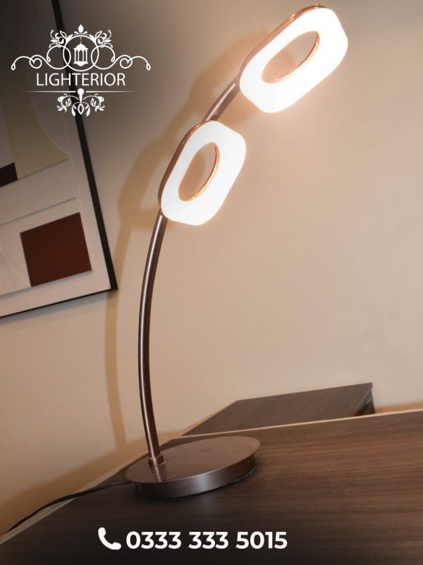 Modern Dual-Ring LED Table Lamp