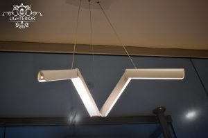 Golden Raindrop Tube Chandelier