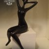 Black Minimalist Seated Figurine