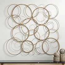 Geometric Gold Circle Wall Art
