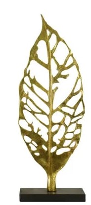 Golden Leaf Silhouette Sculpture