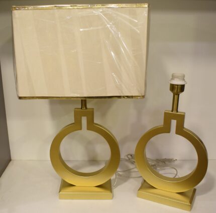 Modern Gold Ring Table Lamp-Pair