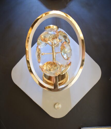 Orbital Gold and Crystal Wall Light